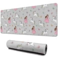 thumbnail image 1 of Long Mouse Pads for Desk,Princess Unicorn Butterfly Pattern Desk Mats on Top Of Desks, Desk Mouse Pad Extra Large with 3mm Non-Slip Base and Stitched Edge for Gaming,Office,Work,Home 31.5"x11.8", 1 of 6