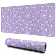 thumbnail image 1 of Long Mouse Pads for Desk,Purple Cartoon Unicorn Rainbow Cloud Moon Star Desk Mats on Top Of Desks, Desk Mouse Pad Extra Large with 3mm Non-Slip Base and Stitched Edge for Gaming,Work,Home 35.4"x15.7", 1 of 5