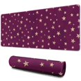 thumbnail image 1 of Long Mouse Pads for Desk,Purple Christmas Star Pattern Desk Mats on Top Of Desks, Desk Mouse Pad Extra Large with 3mm Non-Slip Base and Stitched Edge for Gaming,Office,Work,Home 31.5x11.8in, 1 of 5
