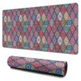 thumbnail image 1 of Long Mouse Pads for Desk,Red Boho Ethnic Geometric Pattern Desk Mats on Top Of Desks, Desk Mouse Pad Extra Large with 3mm Non-Slip Base and Stitched Edge for Gaming,Office,Work,Home 31.5"x15.7", 1 of 6