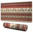 thumbnail image 1 of Long Mouse Pads for Desk,Red and Brown Christmas Pattern Desk Mats on Top Of Desks, Desk Mouse Pad Extra Large with 3mm Non-Slip Base and Stitched Edge for Gaming,Office,Work,Home 47.3x23.6in, 1 of 5