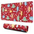 thumbnail image 1 of Long Mouse Pads for Desk,Red Cartoon Dinosaurs Arrows Pattern Desk Mats on Top Of Desks, Desk Mouse Pad Extra Large with 3mm Non-Slip Base and Stitched Edge for Gaming,Office,Work,Home 31.5"x15.7", 1 of 6