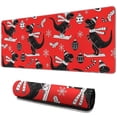 thumbnail image 1 of Long Mouse Pads for Desk,Red Cartoon Dinosaurs Skiing Pattern Desk Mats on Top Of Desks, Desk Mouse Pad Extra Large with 3mm Non-Slip Base and Stitched Edge for Gaming,Office,Work,Home 31.5"x11.8", 1 of 6
