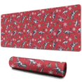 thumbnail image 1 of Long Mouse Pads for Desk,Red Cartoon Dinosaurs Snowflakes Pattern Desk Mats on Top Of Desks, Desk Mouse Pad Extra Large with 3mm Non-Slip Base and Stitched Edge for Gaming,Office,Work,Home 31.5"x11.8", 1 of 6