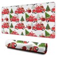 thumbnail image 1 of Long Mouse Pads for Desk,Red Christmas Car Pattern Desk Mats on Top Of Desks, Desk Mouse Pad Extra Large with 3mm Non-Slip Base and Stitched Edge for Gaming,Office,Work,Home 31.5x15.7in, 1 of 5