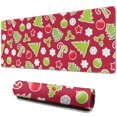 thumbnail image 1 of Long Mouse Pads for Desk,Red Christmas Decoration Pattern Desk Mats on Top Of Desks, Desk Mouse Pad Extra Large with 3mm Non-Slip Base and Stitched Edge for Gaming,Office,Work,Home 31.5x11.8in, 1 of 5