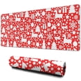 thumbnail image 1 of Long Mouse Pads for Desk,Red Christmas Deer and Gift Pattern Desk Mats on Top Of Desks, Desk Mouse Pad Extra Large with 3mm Non-Slip Base and Stitched Edge for Gaming,Office,Work,Home 31.5x11.8in, 1 of 5