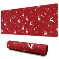thumbnail image 1 of Long Mouse Pads for Desk,Red Christmas Deer Pattern Desk Mats on Top Of Desks, Desk Mouse Pad Extra Large with 3mm Non-Slip Base and Stitched Edge for Gaming,Office,Work,Home 31.5x11.8in, 1 of 5