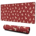 thumbnail image 1 of Long Mouse Pads for Desk,Red Christmas Deer and Tree Pattern Desk Mats on Top Of Desks, Desk Mouse Pad Extra Large with 3mm Non-Slip Base and Stitched Edge for Gaming,Office,Work,Home 35.4x15.7in, 1 of 5