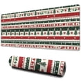 thumbnail image 1 of Long Mouse Pads for Desk,Red Christmas Deer and Tree Pattern Desk Mats on Top Of Desks, Desk Mouse Pad Extra Large with 3mm Non-Slip Base and Stitched Edge for Gaming,Office,Work,Home 31.5x11.8in, 1 of 5