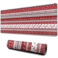 thumbnail image 1 of Long Mouse Pads for Desk,Red Christmas Folk Pattern Desk Mats on Top Of Desks, Desk Mouse Pad Extra Large with 3mm Non-Slip Base and Stitched Edge for Gaming,Office,Work,Home 31.5x11.8in, 1 of 5