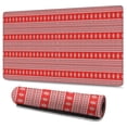 thumbnail image 1 of Long Mouse Pads for Desk,Red Christmas Folk Pattern Desk Mats on Top Of Desks, Desk Mouse Pad Extra Large with 3mm Non-Slip Base and Stitched Edge for Gaming,Office,Work,Home 47.3x23.6in, 1 of 5