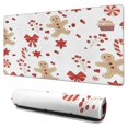 thumbnail image 1 of Long Mouse Pads for Desk,Red Christmas Gingerbread Man Pattern Desk Mats on Top Of Desks, Desk Mouse Pad Extra Large with 3mm Non-Slip Base and Stitched Edge for Gaming,Office,Work,Home 31.5x15.7in, 1 of 5