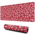 thumbnail image 1 of Long Mouse Pads for Desk,Red Christmas HO Pattern Desk Mats on Top Of Desks, Desk Mouse Pad Extra Large with 3mm Non-Slip Base and Stitched Edge for Gaming,Office,Work,Home 31.5x11.8in, 1 of 5