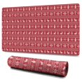 thumbnail image 1 of Long Mouse Pads for Desk,Red Christmas Knitted Pattern Desk Mats on Top Of Desks, Desk Mouse Pad Extra Large with 3mm Non-Slip Base and Stitched Edge for Gaming,Office,Work,Home 47.3x23.6in, 1 of 5