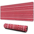 thumbnail image 1 of Long Mouse Pads for Desk,Red Christmas Pattern Desk Mats on Top Of Desks, Desk Mouse Pad Extra Large with 3mm Non-Slip Base and Stitched Edge for Gaming,Office,Work,Home 31.5x11.8in, 1 of 5