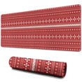 thumbnail image 1 of Long Mouse Pads for Desk,Red Christmas Pattern Desk Mats on Top Of Desks, Desk Mouse Pad Extra Large with 3mm Non-Slip Base and Stitched Edge for Gaming,Office,Work,Home 31.5x11.8in, 1 of 5