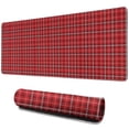 thumbnail image 1 of Long Mouse Pads for Desk,Red Christmas Plaid Pattern Desk Mats on Top Of Desks, Desk Mouse Pad Extra Large with 3mm Non-Slip Base and Stitched Edge for Gaming,Office,Work,Home 31.5x11.8in, 1 of 5
