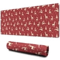thumbnail image 1 of Long Mouse Pads for Desk,Red Christmas Reindeer Pattern Desk Mats on Top Of Desks, Desk Mouse Pad Extra Large with 3mm Non-Slip Base and Stitched Edge for Gaming,Office,Work,Home 31.5x11.8in, 1 of 5