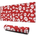 thumbnail image 1 of Long Mouse Pads for Desk,Red Christmas Santa Pattern Desk Mats on Top Of Desks, Desk Mouse Pad Extra Large with 3mm Non-Slip Base and Stitched Edge for Gaming,Office,Work,Home 31.5x11.8in, 1 of 5