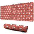 thumbnail image 1 of Long Mouse Pads for Desk,Red Christmas Santa Pattern Desk Mats on Top Of Desks, Desk Mouse Pad Extra Large with 3mm Non-Slip Base and Stitched Edge for Gaming,Office,Work,Home 31.5x11.8in, 1 of 5