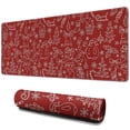 thumbnail image 1 of Long Mouse Pads for Desk,Red Christmas Scene Pattern Desk Mats on Top Of Desks, Desk Mouse Pad Extra Large with 3mm Non-Slip Base and Stitched Edge for Gaming,Office,Work,Home 31.5x11.8in, 1 of 5