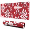 thumbnail image 1 of Long Mouse Pads for Desk,Red Christmas Snowflake Pattern Desk Mats on Top Of Desks, Desk Mouse Pad Extra Large with 3mm Non-Slip Base and Stitched Edge for Gaming,Office,Work,Home 35.4x15.7in, 1 of 5