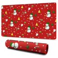 thumbnail image 1 of Long Mouse Pads for Desk,Red Christmas Snowman Pattern Desk Mats on Top Of Desks, Desk Mouse Pad Extra Large with 3mm Non-Slip Base and Stitched Edge for Gaming,Office,Work,Home 47.3x23.6in, 1 of 5