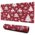 thumbnail image 1 of Long Mouse Pads for Desk,Red Christmas Tree and Deer Pattern Desk Mats on Top Of Desks, Desk Mouse Pad Extra Large with 3mm Non-Slip Base and Stitched Edge for Gaming,Office,Work,Home 35.4x15.7in, 1 of 5