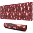 thumbnail image 1 of Long Mouse Pads for Desk,Red Christmas Tree Pattern Desk Mats on Top Of Desks, Desk Mouse Pad Extra Large with 3mm Non-Slip Base and Stitched Edge for Gaming,Office,Work,Home 31.5x11.8in, 1 of 5