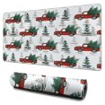 thumbnail image 1 of Long Mouse Pads for Desk,Red Christmas Truck and Tree Pattern Desk Mats on Top Of Desks, Desk Mouse Pad Extra Large with 3mm Non-Slip Base and Stitched Edge for Gaming,Office,Work,Home 31.5x15.7in, 1 of 5