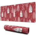thumbnail image 1 of Long Mouse Pads for Desk,Red Christmas Village Pattern Desk Mats on Top Of Desks, Desk Mouse Pad Extra Large with 3mm Non-Slip Base and Stitched Edge for Gaming,Office,Work,Home 31.5x11.8in, 1 of 5