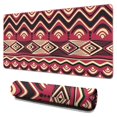 thumbnail image 1 of Long Mouse Pads for Desk,Red Geometric Striped Pattern Desk Mats on Top Of Desks, Desk Mouse Pad Extra Large with 3mm Non-Slip Base and Stitched Edge for Gaming,Office,Work,Home 31.5"x15.7", 1 of 6