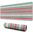 thumbnail image 1 of Long Mouse Pads for Desk,Red and Green Christmas Pattern Desk Mats on Top Of Desks, Desk Mouse Pad Extra Large with 3mm Non-Slip Base and Stitched Edge for Gaming,Office,Work,Home 31.5x11.8in, 1 of 5