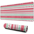 thumbnail image 1 of Long Mouse Pads for Desk,Red and Green Christmas Pattern Desk Mats on Top Of Desks, Desk Mouse Pad Extra Large with 3mm Non-Slip Base and Stitched Edge for Gaming,Office,Work,Home 31.5x11.8in, 1 of 5
