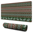 thumbnail image 1 of Long Mouse Pads for Desk,Red and Green Christmas Reindeer Pattern Desk Mats on Top Of Desks, Desk Mouse Pad Extra Large with 3mm Non-Slip Base and Stitched Edge for Gaming,Office,Work,Home 31.5x15.7in, 1 of 5