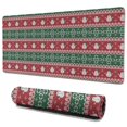 thumbnail image 1 of Long Mouse Pads for Desk,Red and Green Christmas Snowman Pattern Desk Mats on Top Of Desks, Desk Mouse Pad Extra Large with 3mm Non-Slip Base and Stitched Edge for Gaming,Office,Work,Home 35.4x15.7in, 1 of 5