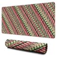 thumbnail image 1 of Long Mouse Pads for Desk,Red and Green Christmas Striped Pattern Desk Mats on Top Of Desks, Desk Mouse Pad Extra Large with 3mm Non-Slip Base and Stitched Edge for Gaming,Office,Work,Home 31.5x15.7in, 1 of 5