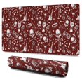 thumbnail image 1 of Long Mouse Pads for Desk,Red Skull Guitar Music Pattern Desk Mats on Top Of Desks, Desk Mouse Pad Extra Large with 3mm Non-Slip Base and Stitched Edge for Gaming,Office,Work,Home 47.3"x23.6", 1 of 6