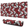 thumbnail image 1 of Long Mouse Pads for Desk,Red Skull Rose Pattern Desk Mats on Top Of Desks, Desk Mouse Pad Extra Large with 3mm Non-Slip Base and Stitched Edge for Gaming,Office,Work,Home 35.4"x15.7", 1 of 6
