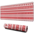 thumbnail image 1 of Long Mouse Pads for Desk,Red and White Christmas Pattern Desk Mats on Top Of Desks, Desk Mouse Pad Extra Large with 3mm Non-Slip Base and Stitched Edge for Gaming,Office,Work,Home 31.5x11.8in, 1 of 5