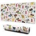 thumbnail image 1 of Long Mouse Pads for Desk,Rover Cream Dogs Bone Desk Mats on Top Of Desks, Desk Mouse Pad Extra Large with 3mm Non-Slip Base and Stitched Edge for Gaming,Office,Work,Home 35.4"x15.7", 1 of 6