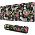thumbnail image 1 of Long Mouse Pads for Desk,Schnauzer with Pioneer Flower Desk Mats on Top Of Desks, Desk Mouse Pad Extra Large with 3mm Non-Slip Base and Stitched Edge for Gaming,Office,Work,Home 31.5"x11.8", 1 of 6