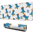 thumbnail image 1 of Long Mouse Pads for Desk,Skateboarding Dinosaur Pattern Desk Mats on Top Of Desks, Desk Mouse Pad Extra Large with 3mm Non-Slip Base and Stitched Edge for Gaming,Office,Work,Home 31.5"x11.8", 1 of 6