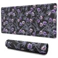 thumbnail image 1 of Long Mouse Pads for Desk,Skull Flower Halloween Pattern Desk Mats on Top Of Desks, Desk Mouse Pad Extra Large with 3mm Non-Slip Base and Stitched Edge for Gaming,Office,Work,Home 35.4x15.7in, 1 of 5