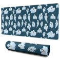 thumbnail image 1 of Long Mouse Pads for Desk,Smiling Ghosts Halloween Pattern Desk Mats on Top Of Desks, Desk Mouse Pad Extra Large with 3mm Non-Slip Base and Stitched Edge for Gaming,Office,Work,Home 35.4x15.7in, 1 of 5