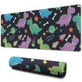 thumbnail image 1 of Long Mouse Pads for Desk,Space Dinosaur with Crown Pattern Desk Mats on Top Of Desks, Desk Mouse Pad Extra Large with 3mm Non-Slip Base and Stitched Edge for Gaming,Office,Work,Home 31.5"x11.8", 1 of 6