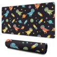 thumbnail image 1 of Long Mouse Pads for Desk,Space Dinosaur Pattern Desk Mats on Top Of Desks, Desk Mouse Pad Extra Large with 3mm Non-Slip Base and Stitched Edge for Gaming,Office,Work,Home 31.5"x15.7", 1 of 6
