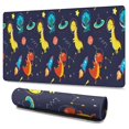 thumbnail image 1 of Long Mouse Pads for Desk,Space Dinosaurs Rockets Pattern Desk Mats on Top Of Desks, Desk Mouse Pad Extra Large with 3mm Non-Slip Base and Stitched Edge for Gaming,Office,Work,Home 47.3"x23.6", 1 of 6