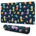 thumbnail image 1 of Long Mouse Pads for Desk,Space Dinosaurs Rockets Planets Desk Mats on Top Of Desks, Desk Mouse Pad Extra Large with 3mm Non-Slip Base and Stitched Edge for Gaming,Office,Work,Home 47.3"x23.6", 1 of 6